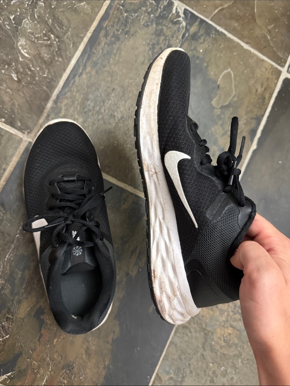 Nike Black Women’s Athletic Shoes with White Swoosh